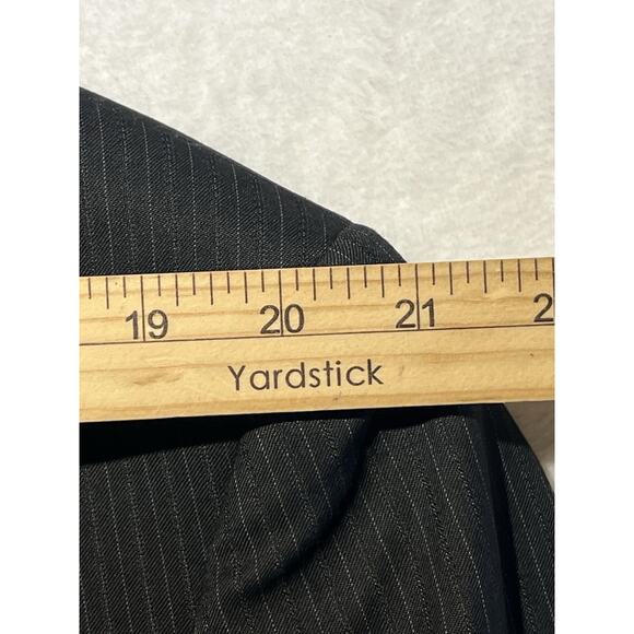 Haggar Suit Up 46L Dark Gray Multi-Stripe Mens Blazer Suit Jacket - Picture 11 of 16